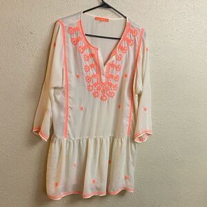 Lulumari Size L Long Sleeve Dress neon cover up